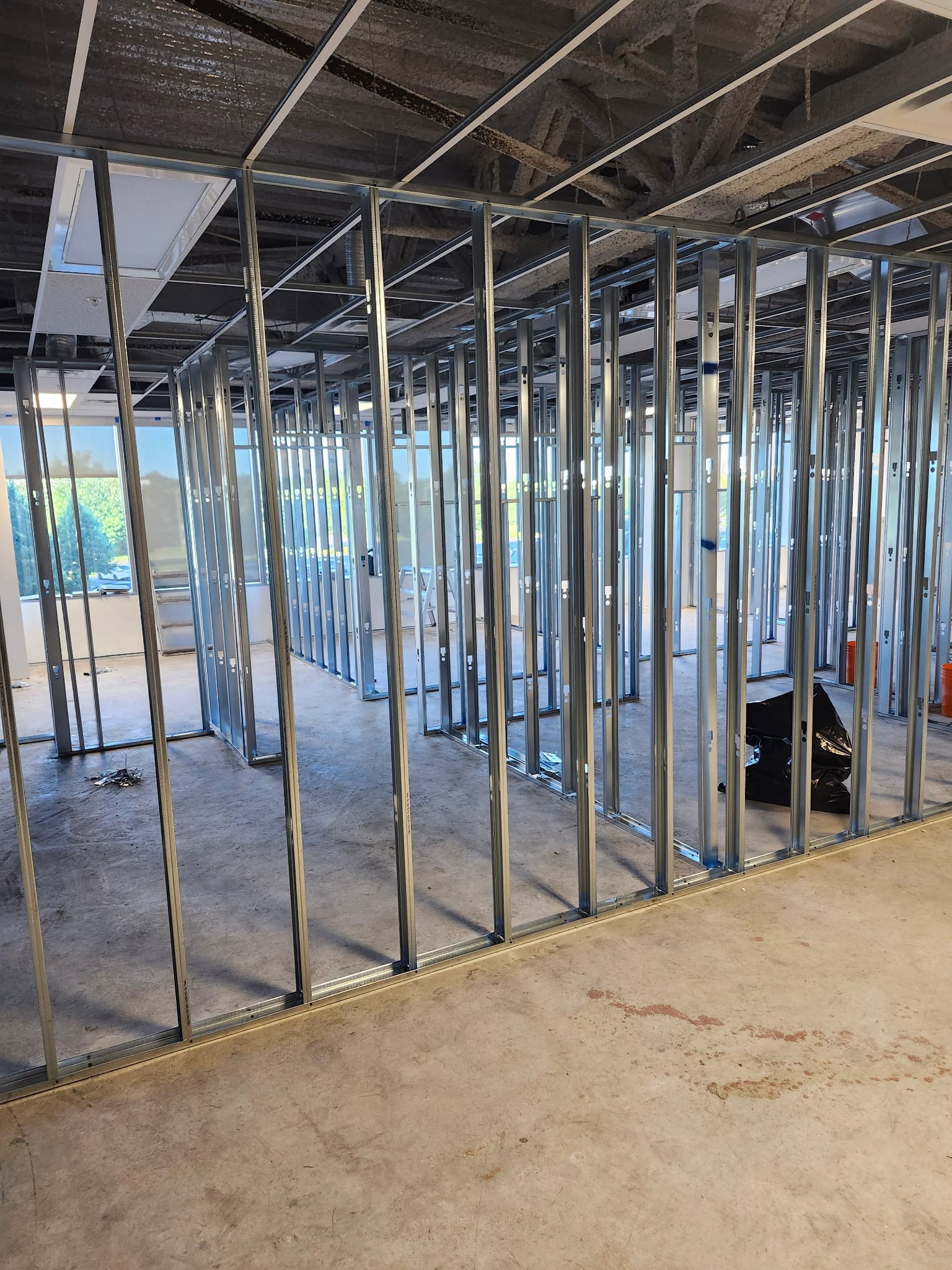 Commercial metal framing & T-bar, Commercial · metal framing · T-bar ceiling project in Milton & GTA